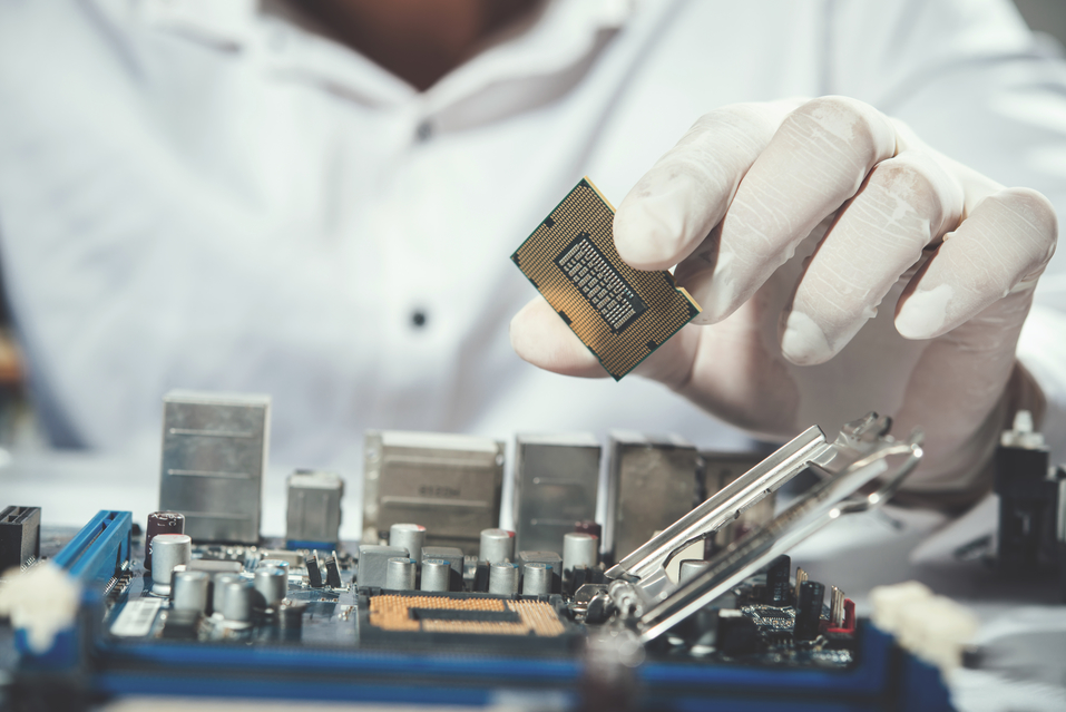 The technician repairing the computer,computer hardware, repairi